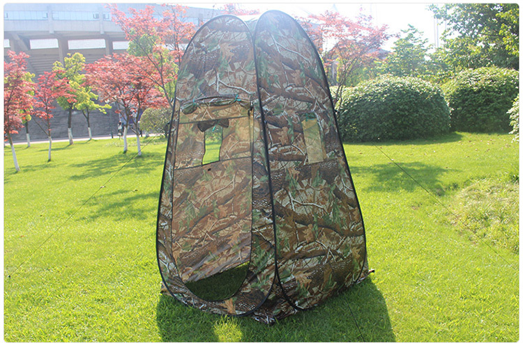 Cheap Goat Tents 1Person Portable Privacy Shower Toilet Camping Pop Up Tent Camouflage UV Function Outdoor Dressing Photography Watching Bird   